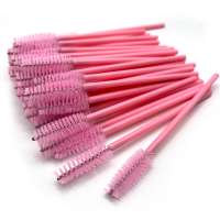 HOT High Quality Disposable  Makeup  Pink Eyelash Extension Brush Mascara Wands